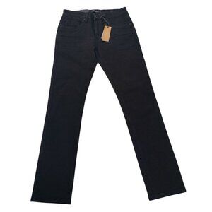 Kenneth Cole New York Slim Fit Mens Black Denim Jeans Straight Leg Cotton 30x32.